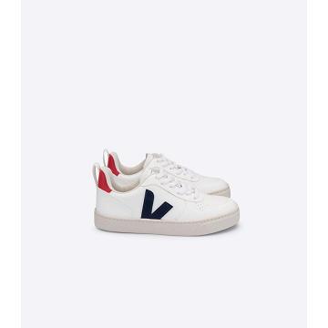 Veja V-10 LACES CWL Schoenen Kinderen White/Navy | NL 791WNB